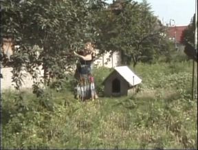 Chubby big boobs blonde milf fucking in dogging position