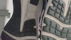 Soles in gym changing room