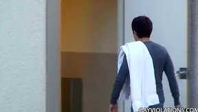 Hung Twink Spotted Peeping, Flexes Hard Body Before Getting Plowed – GayXXX