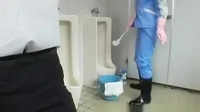 Asian Babe in Men's Room - Steaming Hot Encounter Part 2 Uncut