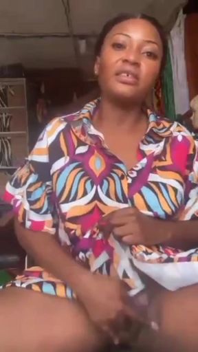 Horny mama masturbating inside her shop,public masterbation sugar mama