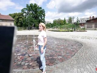 GERMAN SCOUT - Slim Older Melisa Rose Pick Up for no Fuck-rubber Casting Bang
