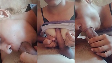 Succión de leche con masaje de tetas