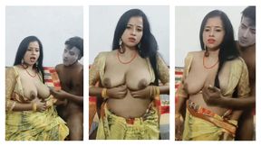 Season 343. Bhabhi fuck in Saree with boyfriend