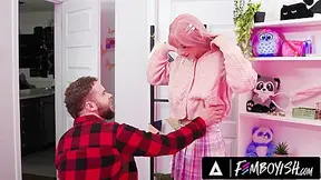 Femboyish - Cute Pink Haired Femboy Rips Stockings For S Thick Dick With Cyrus Stark And Marcus Mcneil