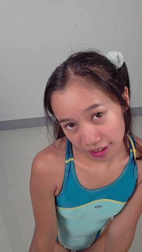 Gymnast mouth and pussy POV