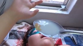 First I Eat Cookies with Milk From My Wife's Ass and Then I Put My Balls in Her Ass