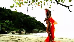 Tropical island beauty gets fucked and facialed by a hung stud