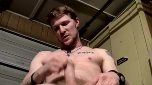 StraightNakedThugs.com - Tattooed Lee Barstow masturbation