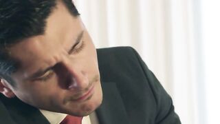 Classy Hunk DrewDixons DeepThroat Blowjob Experience With Boss