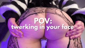POV: Twerking In Your Face With Fishnets