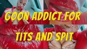 Goon Addict For Tits and Spit- Ebony Femdom Goddess Rosie Reed Gooner Fetish Addiction Training- standard definition