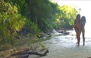 Princyany and Gisele Prodo have lesbian sex in the jungle