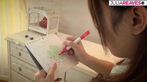 Sexy girl rubs clit with a dildo then gets hairy pussy fucked hard