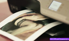 Luscious secretary Christen takes her boss huge hard cock deep in her tight pussy