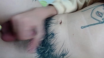 Tattooed Young Man Masturbates Until He Cums