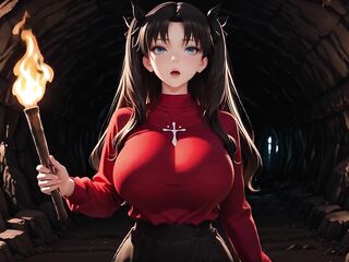 Rin Tohsaka - Enjoyment castle. anime comics, Ai generated, 3d anime
