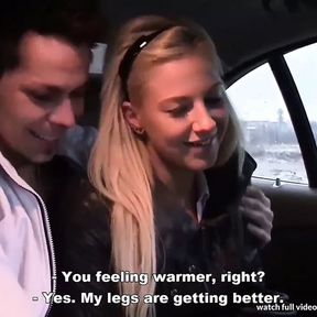 Bitch STOP - Smoking hot blonde in car action