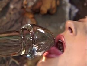 Big boobs lesbians in latex dress pussy licking dildo penetrated