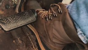 Carhartt Boots pedal pumping plus fleshlight pump with 2 camera angles