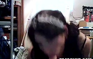 Sexy teen cd sticks vibrator in ass