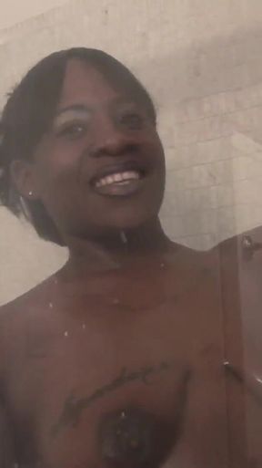 Oshun Breeze Bbw ebony skinned busty fucks black cock to enjoy cum