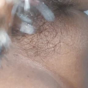 Sri Lanka New Sex Video Wet Hair Pussy Lady Blowjob &amp; Fingering Solo Big Black Cock Next Door Woman Fuck Working Boy  part 1