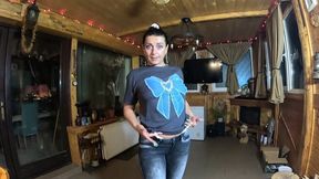 tight jeans dance slut gagging facefuck & cum on my tangas
