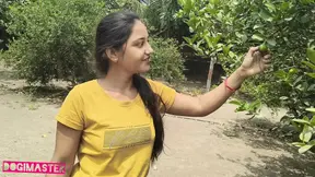 Village girl enjoys sex in farm