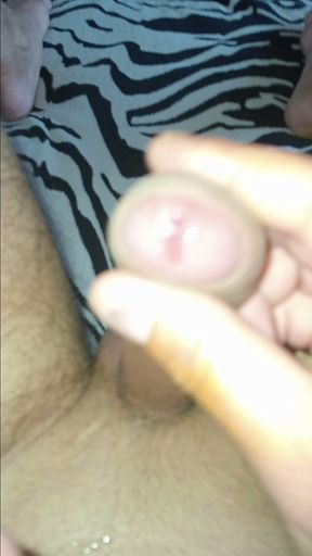 A beautiful excited penis, naked, with a large beautiful head, flows profusely with pleasure