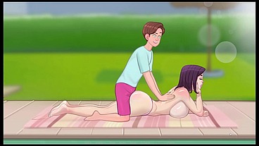 SexNote [ Taboo Hentai game PornPlay ] Ep.16 my stepmom give me a footjob massage by the pool