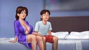 Anon gives Debbie a surprise massage - summer time saga gameplay