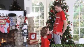 Stepsister's Christmas vacation turns into wild fuckfest