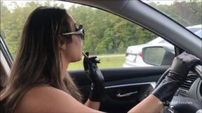 Smoking and driving in gloves_