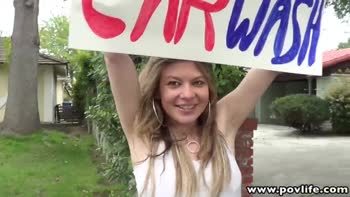 Alice White's POV Carwash Frenzy with Penny Brooks