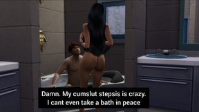 gabby blowjob at bathtub