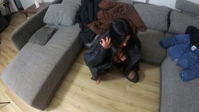 milfycalla - a lot of pee, golden shower, farting and cum on my new downjackets