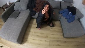 milfycalla - a lot of pee, golden shower, farting and cum on my new downjackets