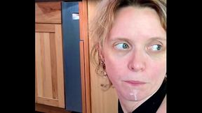 Horny wife fisted on the kitchen counter