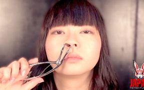 Himeka Takahoshi Digs and Licks Her Snot on Fixed Cam