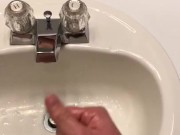Stud Cum and then Male Squirt on Mirror