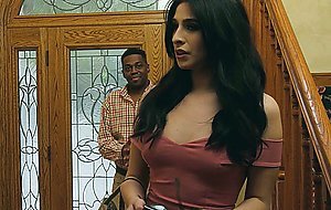 Dirty black house seller fucked horny shemale Alexa Scout in tight asshole