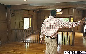 Dirty black house seller fucked horny shemale Alexa Scout in tight asshole