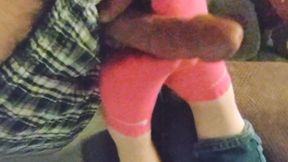 Pink Sexy No-Show Ankle Nike Socks Footjob Sockjob After Shoe Removal - Sock Handjob Blue Ankle Socks Cum