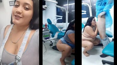 Young latina dentist rides him raw creampied by big ass