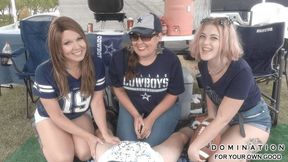 Tailgate Party Diapering! Diapered on game day by Stepmommy Katherine as Stepsister Shelley & her friend Claire watches on and helps! - MP4