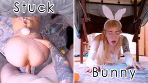 Stuck Easter Bunny Get's Her Pussy Pounded