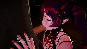 A House In The Rift 64 - Azraesha Gives Blowjob to Thomas