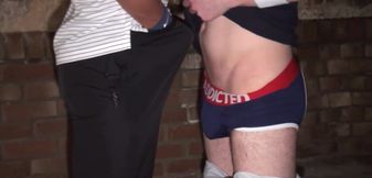 amateur guy sucks cock clothed while being filmed