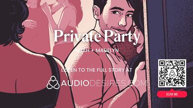 ASMR audio only Male Dom fucks you at a party while fingering and controlling your orgasm